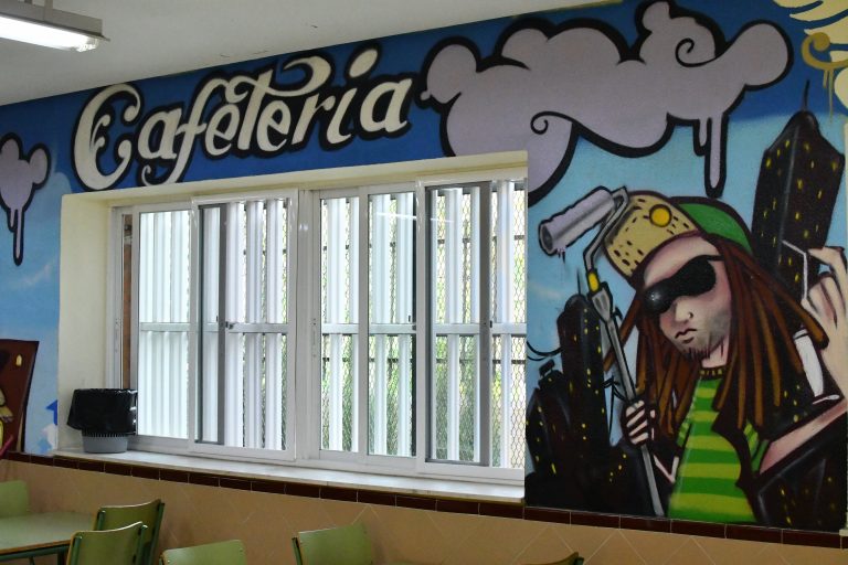 Mural cafetería IES Ciudad Jardín